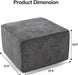 Ottoman for Modular Sectional Cloud Couch, Chenille Deep Seat Boneless Couch for Living Room, Bedroom and Apartment, No Assembly Required, DIY Combination, Dark Grey