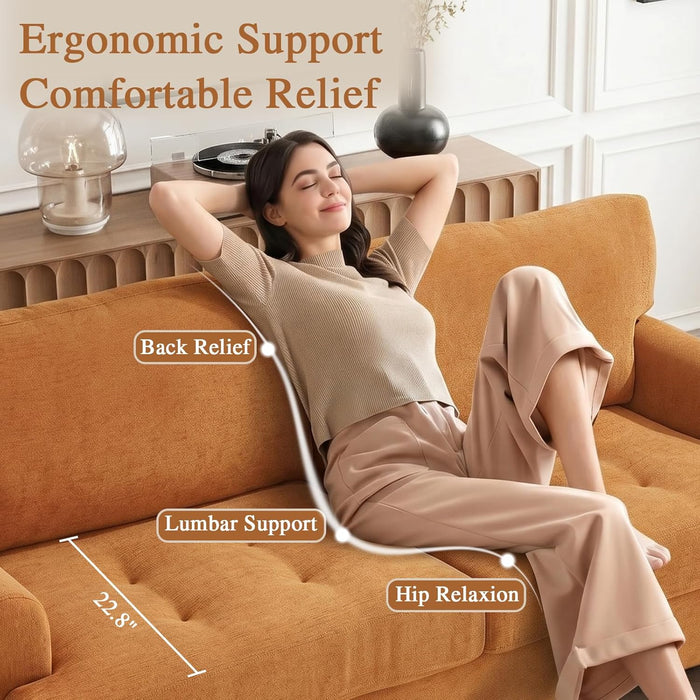 81-Inch Ginger Sofa Modern Upholstered Living Room
