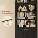 2 Pcs 84.2" Tall Arched Cabinets,Bookcase with Drawer Storage,Mid-Century Modern 6-Tier Bookshelf, 2 Book Risers and Adjustable Shelves Offering More Storage Space for Living Room,Kitchen, Black