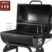 Charcoal Grill Outdoor BBQ Grill, Barrel Charcoal Grills with Side Table, with Nearly 500 Sq.In. Cooking Grid Area, Outdoor Backyard Camping Picnics, Patio and Parties, Black by