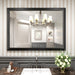 Black Bathroom Mirror, 48X35 Inch Thick Metal Framed Wall Mirrors for over 2 Sinks, Bedroom, Living Room, Entryway, Large Rectangle Wall-Mounted Mirrors.