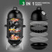 4-Tier 3-In-1 Vertical Charcoal Grill, BBQ Charcoal Smoker with Built-In Thermometer, Air Vent, and Access Doors, Perfect for Camping, Picnics, Backyard Bbqs, and Tailgating Parties