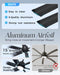 Brushed Aluminum Smart Ceiling Fan Featuring Remote