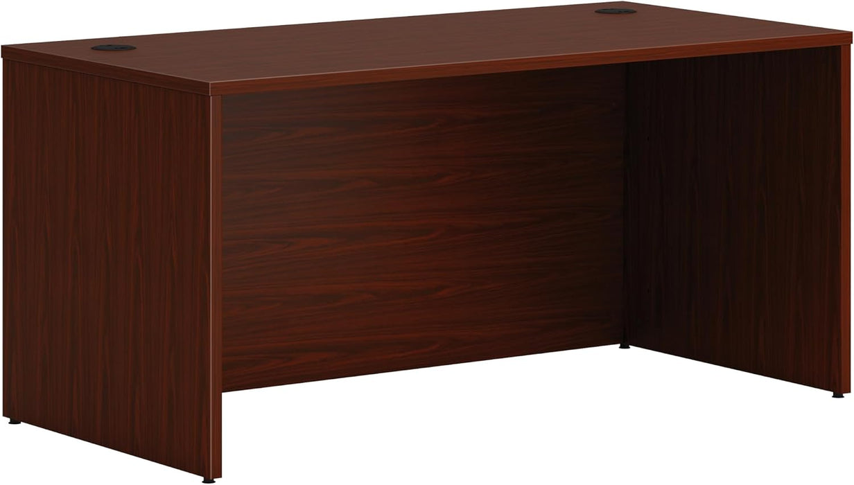 MOD Office Desk, Large Computer Desk Shell, Mahogany, 60" Table