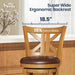 26 Inch Swivel Bar Stools Set of 2, Counter Height Bar Stools | Wooden Bar Stools, Faux Leather Kitchen Stools, Counter Height Chairs with Solid Wood Legs & Wrap-Around Footrest