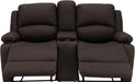 65" Wall Hugger Reclining RV | RV Theater Seats | Double Recliner RV Sofa & Console | RV Couch | Wall Hugger Recliner | RV Theater Seating | RV Furniture | (Manual, Chocolate)