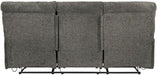 Maxim Power Reclining Sofa in Soft Charcoal Gray Polyester Fabric