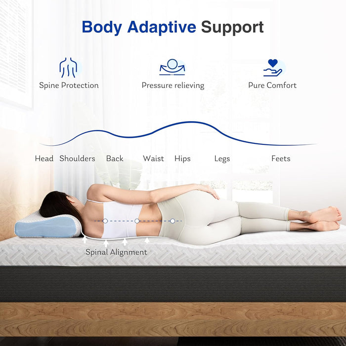 Queen Memory Foam Mattress Gel Cooling CertiPurUSCertified