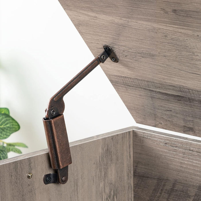 Greige PremiumQuality SolidWood Storage Bench Toy Chest