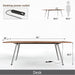 Writing Computer Desk, 60-Inch Large Executive Desk Office Workstation with Chrome-Plated Legs and Built-In Power Outlet, Writing Table Business Furniture, Modern Minimalist Style for Home Office