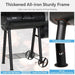 Offset Smoker Charcoal Grills with 28 Inch Cook Chamber, Barrel Smoker and Charcoal Grill Combo, 512 Sq. In. Space Barrel Smoker Grill for Outdoor BBQ Patio Backyard Cooking