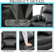 Leather Recliner Sofa Set，Leather Reclining Sofa Set for Living Room Furniture Sets，Black Recliner Couch Set for Living Room/Office/Theater Seating(Sofa Set 3 Pieces)