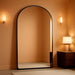 Arched Mirror 30X48 Inch, Black Arched Bathroom Mirror Wall Mounted Modern Black Aluminum Frame Decor Large Dresser Mirror for Bedroom Living Room Entryway, Hanging or Leaning against Wall
