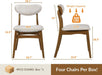 Wooden Dining Chairs Set of 4, Farmhouse Kitchen Chairs