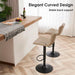 Counter Height Bar Stools Kitchen Island Barstools Set of 2 Adjustable Swivel Counter Stool Bar Height Island Chairs with Back, Khaki