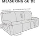 Recliner Couch Cover Leather Look Recliner Sofa Covers for 3 Cushion Reclining Sofa Slipcovers 8-Piece Furniture Protector Spandex Fabric Washable (3 Seater, 01 Brown)
