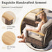 Patio Furniture Set, 4 Pieces Outdoor Patio Conversation Sets with Swivel Chairs, Wicker Patio Furniture Set with Storage Table, Outdoor Couch Set for Balcony, Porch, Deck, Backyard, Beige