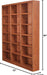 Traditional 84Inches Tall 18-Shelf Triple Wide Wood Bookcase, Dry Oak