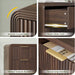 55" W Fluted 8-Drawer Dresser for Bedroom, Walnut