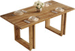 63-Inch Solid Wood Dining Table for 6, Farmhouse Kitchen Table with Heavy Duty Legs, Rectangular Wood Desk for Dining Room, Living Room, Rustic Brown