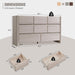 Modern 8 Drawers Dresser for Bedroom, 55" Wide Dresser-Cream