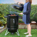 Vertical 18" Charcoal Smoker with Temperature Gauge BBQ Smoker Grill for Outdoor Cooking Grilling