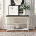 Farmhouse Console Table, Rustic Vintage Narrow Sofa Table for Entryway, Living Room, Hallway, 40 White