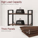 5 Tier Industrial Bookshelf Dark Walnut WoodFinish
