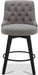 Modern Swivel Bar Stools, Performance Fabric Upholstered Counter Height Bar Stool with Back, Solid Wood Legs, 26" H Seat, Set of 2, Flint Grey