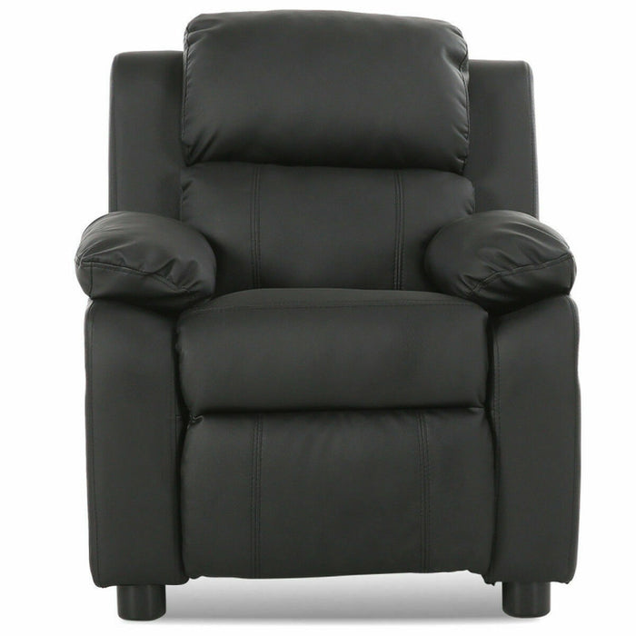 Kids Deluxe Headrest Recliner Sofa Chair with Storage Arms