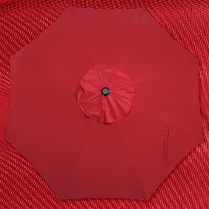 9' Outdoor Patio Umbrella, Outdoor Table Umbrella, Yard Umbrella, Market Umbrella with 8 Sturdy Ribs, Push Button Tilt and Crank