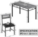 Dining Table Set for 4, Grey