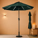 9FT Outdoor Solar LED Lighted Patio Umbrella with 8 LED Strip Lights & 8 Ribs, Convenient Crank Lift System