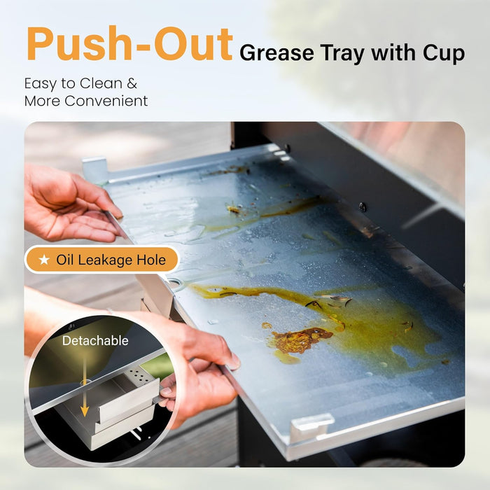 4-Burner Propane Gas BBQ Grill with Side Burner and Porcelain-Enameled Cast Iron Grates, Stainless Steel Barbecue Grills Outdoor Cooking, Silver Cabinet Style, 42,000BTU