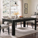 70" Rectangle Dining Table for 6-8, Wooden Kitchen Table, Black