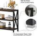 Console Table for Entryway, Modern Entry Table with 3 Tier Shelves, Couch Tables behind Sofa for Living Room (55 Inch, Dark Walnut)