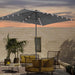 Rectangle Patio Umbrella with Solar Lights, 6X9Ft Outdoor Rectangular Table Market Umbrella Patio with Push Button Tilt and Crank for Pool, Deck, Garden,Backyard
