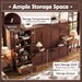 Queen Horizontal Murphy Bed With Desk WalnutFinish