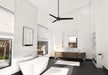52 Inch Outdoor or Indoor Ceiling Fan No Light - Black Ceiling Fan without Light, for Patio, Porch, Garage, or Living Room, Standard Mount, 3 Blades, Pull Chain - Cassius 59264, Matte Black