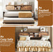 Daybed with Trundle Bed, Sofa Bed Twin with Charging Station, with Storage Headboard & Strong Support, for Living Room, Bedroom and Guest Room, Industrial Brown