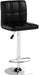 Bar Stools Modern Pu Leather Swivel Adjustable Hydraulic Bar Stool Square Counter Height Stool Set of 2 (Black)