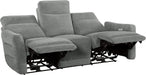 Rainwood Wall-Hugger Power Double Lay Flat Reclining Living Room Set, 3-Piece, Dove Gray