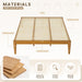 Twin Platform Bed Frame - 16" Wood Mattress Foundation Base, Teak