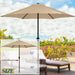 9FT Outdoor Patio Umbrella, Market & Table Umbrella with 6 Sturdy Ribs and Crank System, Fade-Resistant & Waterproof for Garden Backyard Poolside Deck