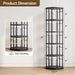 Black Rotating Five Tier Floorstanding Bookshelf Spin360