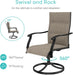 Patio Chairs Set of 2, Outdoor Chairs Set of 2, Patio Chairs, Brown