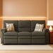 Maxim Power Reclining Sofa in Soft Charcoal Gray Polyester Fabric