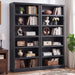 75.2" Tall Black Bookshelf, 6 Tier Large Bookcase W/Storage | Wooden Bookcase with Adjustable Shelves,6 Shelf Open Shelves, Floor Standing Display Storage Shelves for Living Room, Library