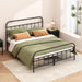 Metal Bed Frame Queen Size,Easy to Assemble,Black