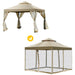 Outdoor 2-Tier 10 Feet X 10 Feet Screw-Free Structure Shelter Gazebo Canopy